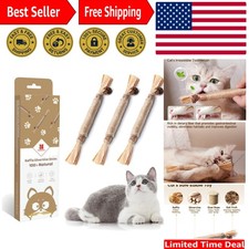 3 Pack Natural Chew Sticks for Cats - Silvervine Dental Care  Stress Relief
