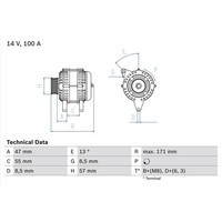 Drehstromgenerator Bosch 0 986 040 370