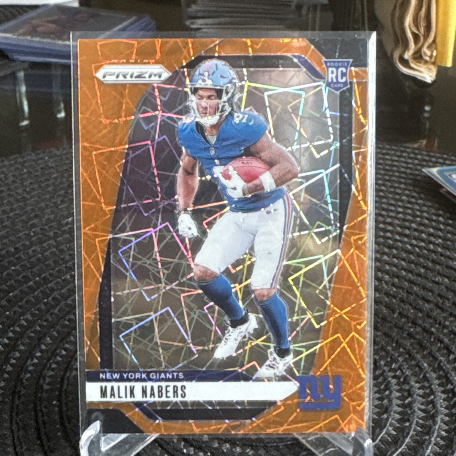 2024 Panini Prizm - Rookies Orange Lazer Prizm #370 Malik Nabers (RC)