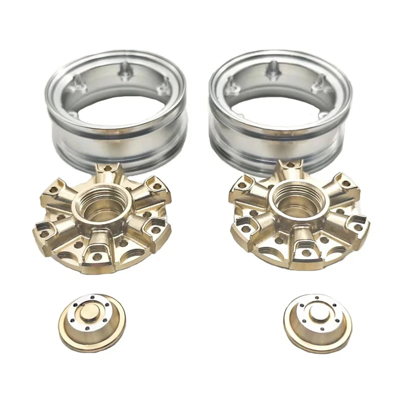 Metal Front&rear Truck Banner Wheel Hub Rim for 1/14 Tamiya RC Dump Truck Car - Image 4 of 4