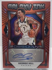 2024-25 Obsidian Galaxy Ink GEORGE HILL 24/99 Electric Etch Orange Flood AUTO