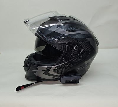 Scorpion EXO-ST1400 Carbon Helmet L Caffeine   Like New   DOT/ECE + Cardo Mount