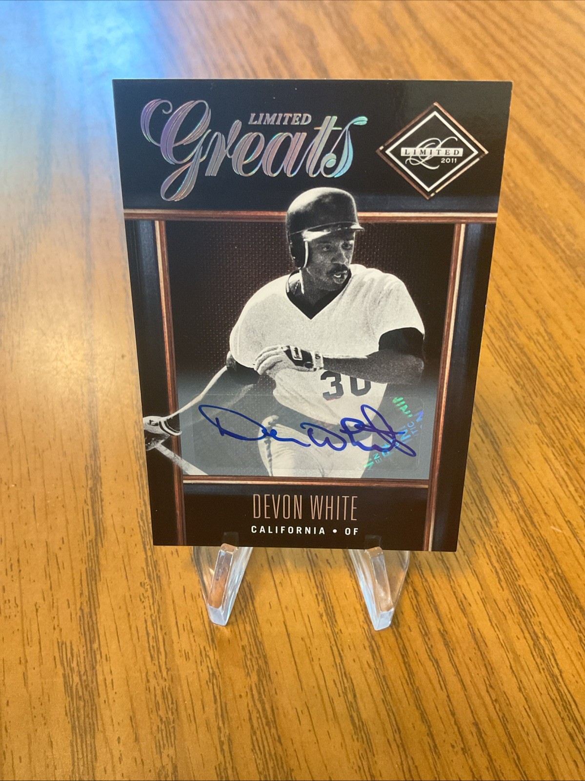 2011 Panini Limited Baseball Devon White #38 Greats Auto /499