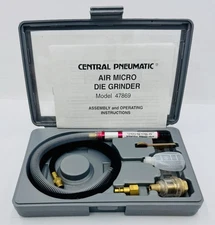 USED Central Pneumatic 1/8 in Air Micro Die Grinder Model# 47869