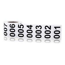 Consecutively Numbered Labels 2 x 1 Inch Inventory Labels Self-Adhesive Coppe...