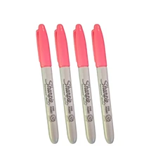 RUBY Sharpie Markers Fine Point Permanent Marker Lot Of 4