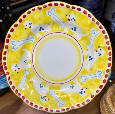 Vietri Pottery- Campagna Style Pattern 8 Inch Plate Made/Painted by hand-Italy