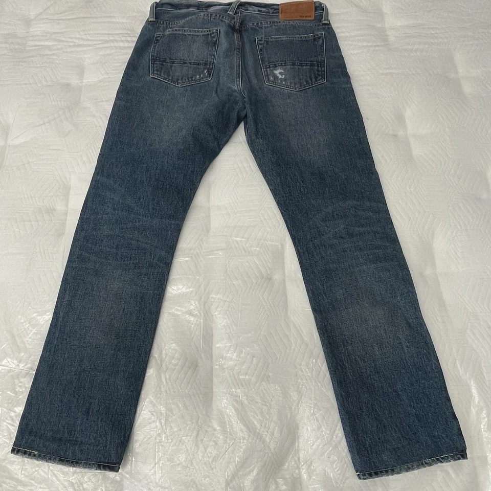 Jeans Jack Spade Cone Mills Blanco Roble Ribete Denim EE. UU. Hombres W32 L29 Botón Mosca Foto 3 de 4