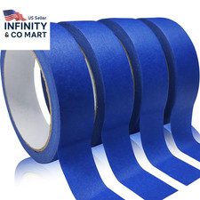 4 Rolls Premium Painters Blue Tape Masking Paint Tape for Multi-Purpose Painting