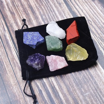 7pcs Heilkristalle Set Kristalle Edelsteine Heilen Balance Leistungsstarke