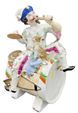 Conta & Boeheme German Antique Figural Jester Tobacco Jar Humidor