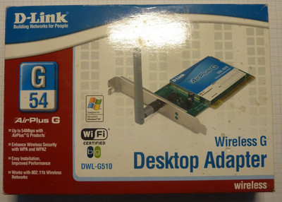 Desktop Adapter D-Link AirPlus DWL-G510 Wireless G