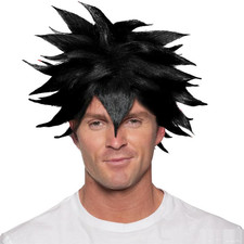 Adult Black Spikey Anime Wig - Morris Costumes
