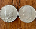 Kennedy Half Dollar Coins 1964 Lot of 2 Circulated 90% Silver