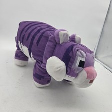 Minecraft Legends Purple Stripped Tiger 2022 Mojang Plush Stuffed Animal 19"
