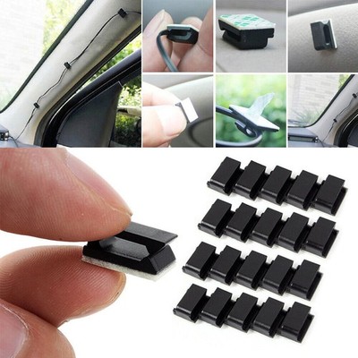 40PCS Self Adhesive Car Home Wire Cord Holder Cable Clips Organizer Accessories