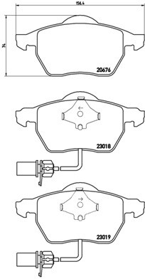 Brembo | Bremsscheiben Coated + BremsbeläGe Vorne Und Hinten FüR Audi A6 Avant-image