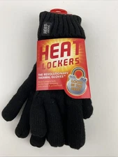 Heat Lockers Womens Large Extra Large Thermal Gloves Black Warm Protected