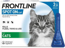 Image of FRONTLINE Spot on Flea & Tick Treatment for Cats - 3 Pipettes