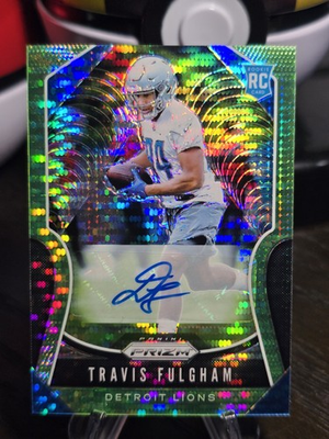 #ad Travis Fulgham RC #359 Green Pulsar Prizm Rookie Auto 2019 Panini Prizm $3.50