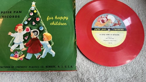 Peter Pan RED Records CHRISTMAS CAROLS for everyone 7" 78rpm 1950 - Picture 2 of 2