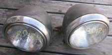 1940 1941 Ford Truck Headlight Pair Sealed Beam Rat Rod Patina Originals