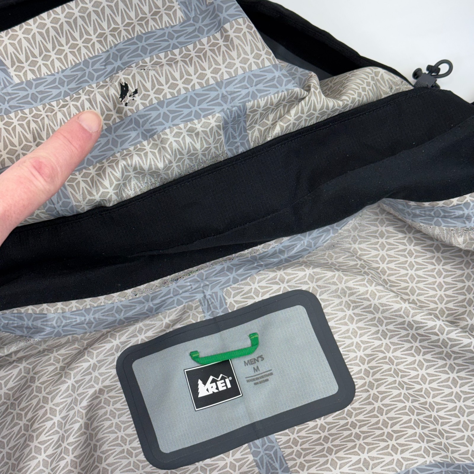 REI Elements E1 Rain Jacket Full Zip Waterproof M… - image 7