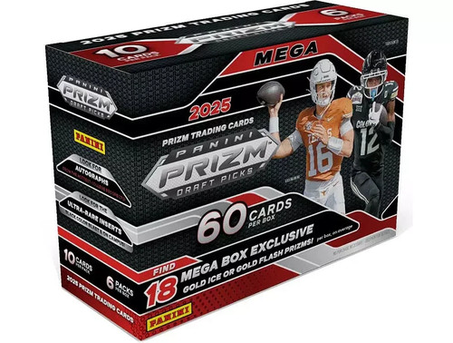 2025 Panini Prizm Draft Picks College Football Mega Box QTY