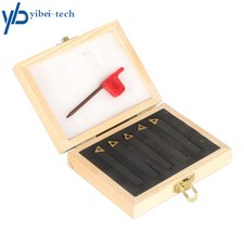 5Pieces 3/8" Lathe Indexable Carbide Insert  Turning Tooling Bit Holder Set