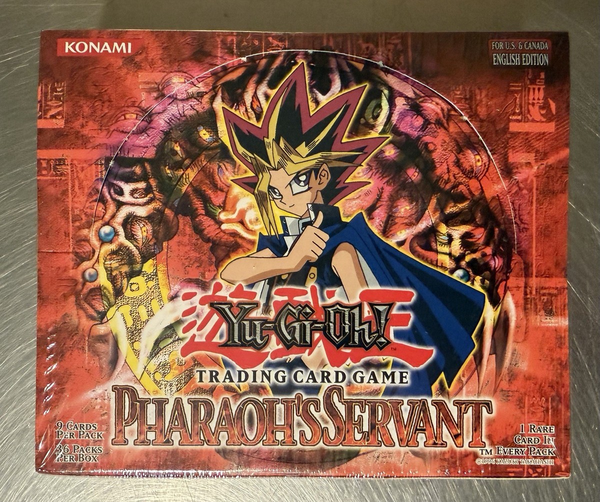 鑑定済み！未開封BOX遊戯王 Pharaoh's Servant シュリンク付き Yu-Gi-Oh! TCG Pharaoh's Servant Booster Box Factory Sealed English