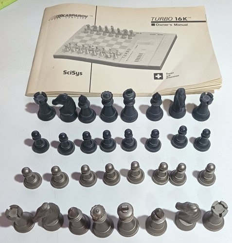 Pieces & Owner's Manual from SciSys Kasparov Chess Computer Turbo 16K