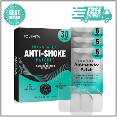 TOLEVITA Anti-Smoke Herbal Patches   7mg, 30 Patches for Reducing Cravings USA..