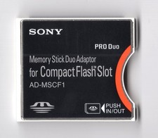  READ   Sony AD-MSCF1 Memory Stick Duo Adapter To CF Compact Flash Type II