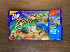 Ziploc Zip'n Steam Food Storage Bags Healthy Meals in Minutes Microwave 10 Count