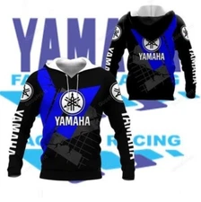 Yamaha Hoodie 3D Teem Racing All Over Printed For Gift Hot Trend Blue Black