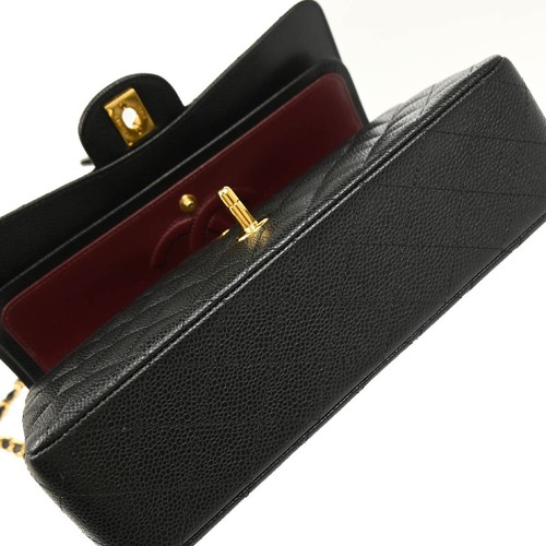 Chanel Black Calfskin Medium Classic Double Flap Shoulder Bag 144570 - Picture 5 of 11