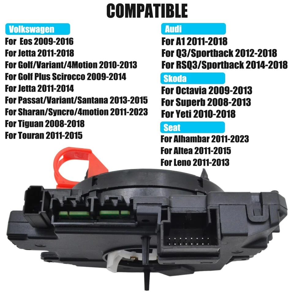Car Original Clock Spring 5K0953569AL For VW Golf Touran Audi A1 Q3 Sokda Seat - Image 3 of 4
