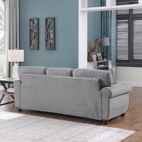 3-Seater Upholstered Sofa Couch Loveseat Sofa Couch Living Room Sofa New - Picture 4 of 12