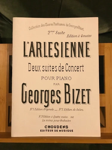 Georges Bizet L'Arlésienne 2nd suite piano score 4 hands editions Choudens