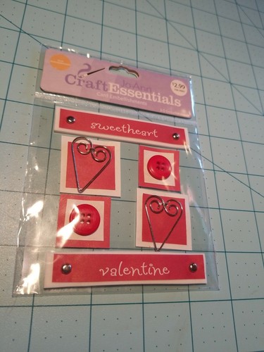Scrapbooking Embellishments & Stickers: Four Valentine's Day Themed Items, NEW - Picture 10 of 12