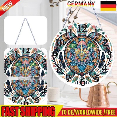 Acrylic Special Shaped Mandala 5D Diamond Painting Clock Art Craft for Desktop