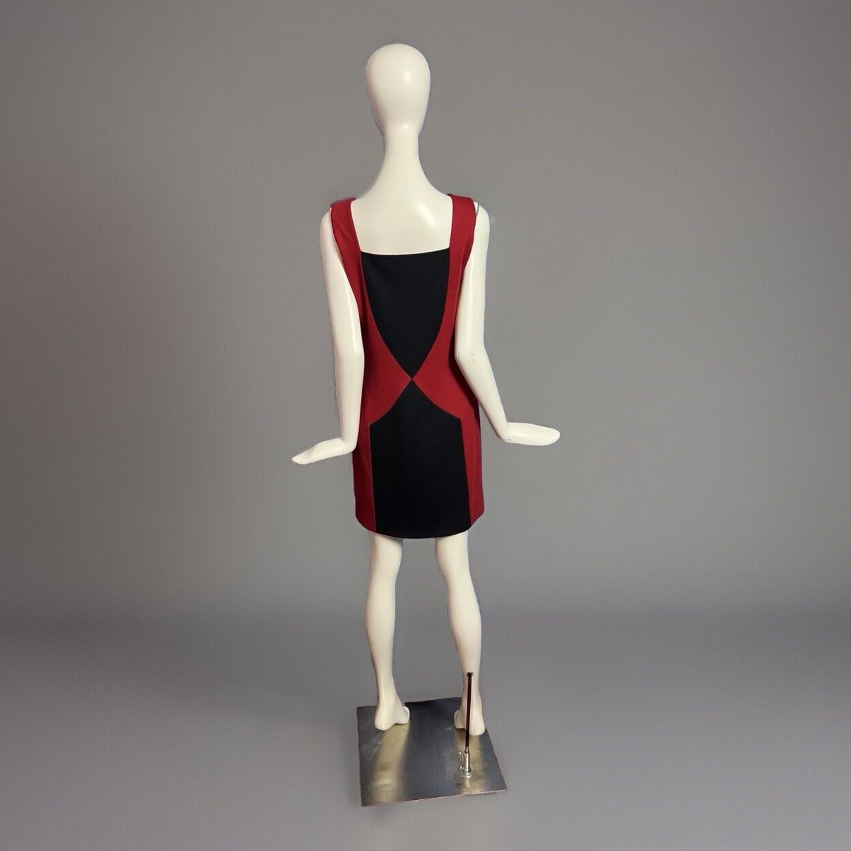 Gianni Versace カタログ　1997女性 1997 Gianni Versace Eggplant Colorblock Cocktail Dress