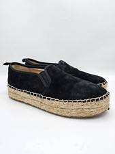 Sam Edelman Womens Suede Carrin Espadrille Flats Black Size 6 Medium