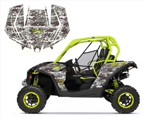 Can am Maverick 1000 R Graphics kit UTV Wraps 2013-2016 Digital Camo Manta Green - Foto 2 di 4