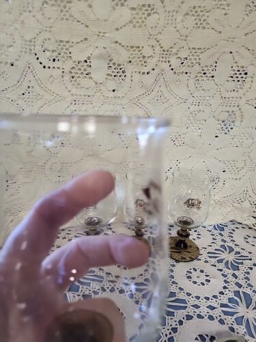 Western Barware Stagecoach Glasses Vintage Stemware Goblets Set of 4 - Picture 7 of 7