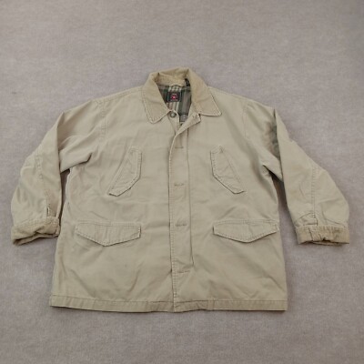 Vintage American Eagle Jacket Mens Large Brown Full Zip