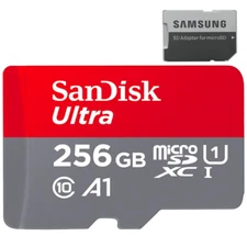 SanDisk Ultra Micro SD Memory Card Class 10 TF SD Card 256GB with Adapter