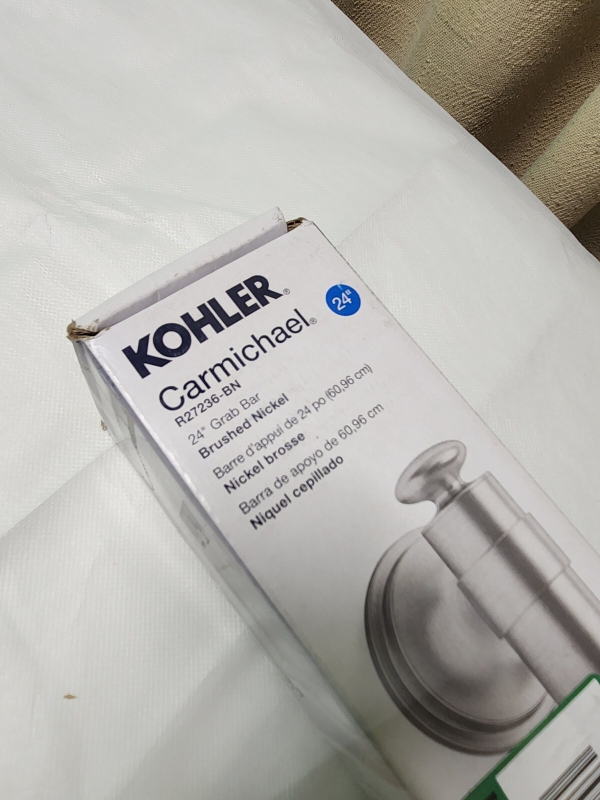 Kohler R27236BN Carmichael 24” Grab Bar Vibrant Brushed Nickel eBay