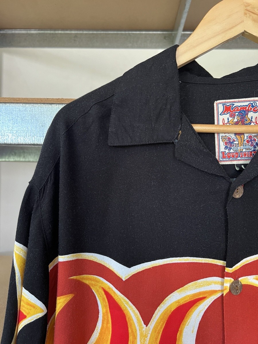 Mambo loud shirts ファイヤーパターン ヴィンテージアロハシャツ Mambo loud shirts ファイヤーパターン ヴィンテージアロハシャツ