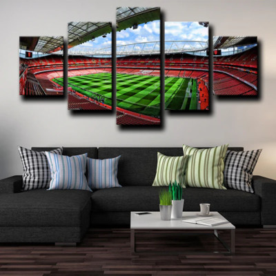 Premier League Team Arsenal FC Emirates Stadium 5 Piece Panel Canvas Wall Art